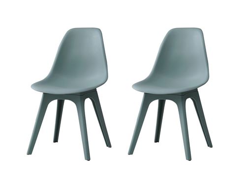 Set De 2 Chaises Carina Contemporain Vert - Pour le Bureau, Cuisine, Séjour