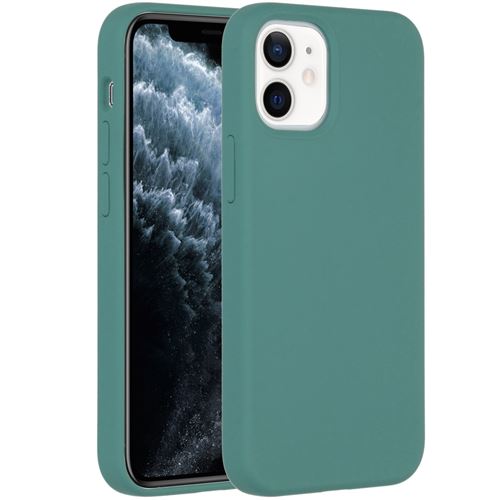 Accezz Protect Series Liquid - Coque de protection pour téléphone portable - silicone - vert foncé - pour Apple iPhone 12 mini