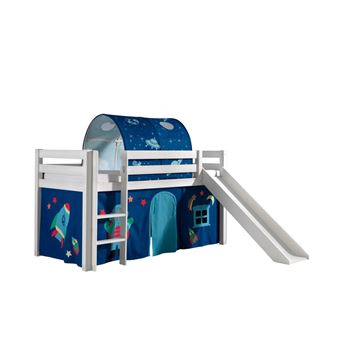 Vipack PINO Lit mezzanine avec toboggan + Space - 1