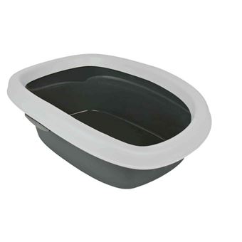 Bac à litière Carlo, avec rebord, 31 × 14 × 43 cm grise . pour chat - Trixie - TR-40111 - 1