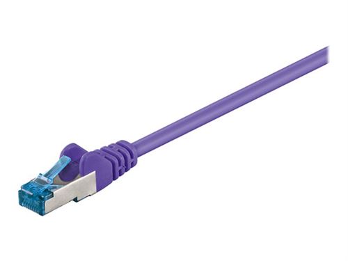 goobay - Verbindingskabel - RJ-45 (M) naar RJ-45 (M) - 3 m - SFTP, PiMF - CAT 6a - halogeenvrij, gevormd - paars