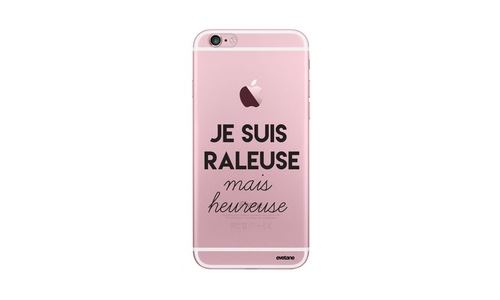 Coque Iphone 6 Plus / 6s Plus Rigide Transparente, Raleuse Mais Heureuse, Evetane®