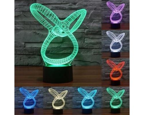 Lampe Créative 3D Abstrait Moderne Ampoules LED 7 Couleurs Tactile USB - YONIS