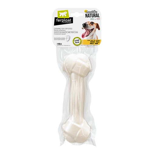 Comparer les prix de Ferplast GOODBITE NATURAL XL jouet os pour l'hygiène dentaire, saveur de poulet, chien grande (20-35 Kg), naturel, 1 pièce de 250g