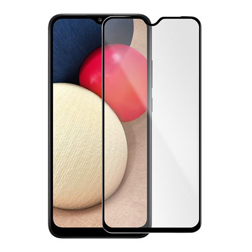 Film pour Samsung Galaxy A12 Verre Trempé Incurvé Transparent Contour Noir