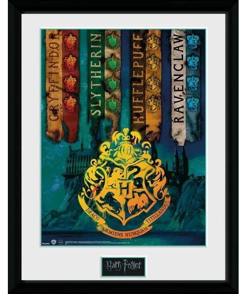 GB Eye affiche dans le cadre Harry Potter House Drapeaux 30 x 40 cm