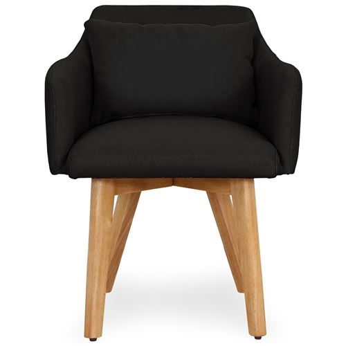 Chaise / Fauteuil scandinave Gybson Tissu Noir