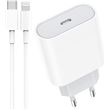 Chargeur USB C 20w chargeur secteur ultra rapide type C adaptateur mural + câble type C vers lightning 2 mètres compatible iPhone APPLE
