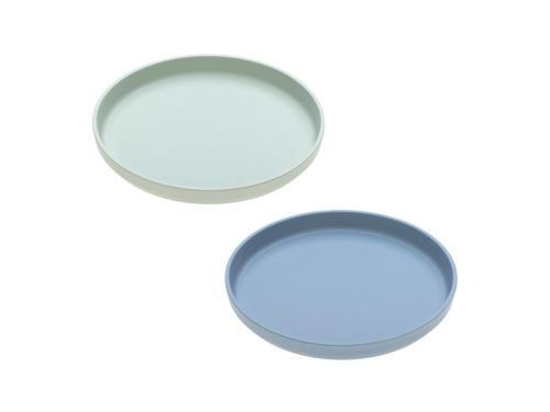 Lassig - Lot 2 assiettes bambou menthe/myrtille