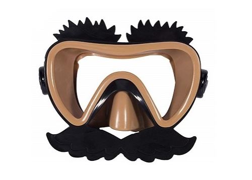 Masque de natation funny moustache hilarante - taille unique enfant - accessoire piscine, plongee