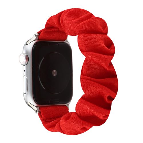 Bracelet en tissu élastique élégant pour Apple Watch Series 6/ SE/ 5/ 4 44mm - Rouge