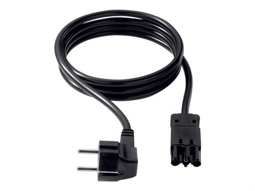 Bachmann - Câble d'alimentation - CEE 7/4 (M) pour GST18i3 (F) - 3 m - connecteur à angle droit - noir
