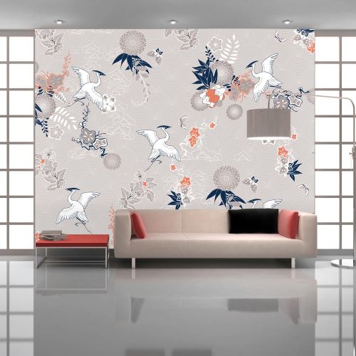Papier peint - Wild herons - 400x280 - Orient -