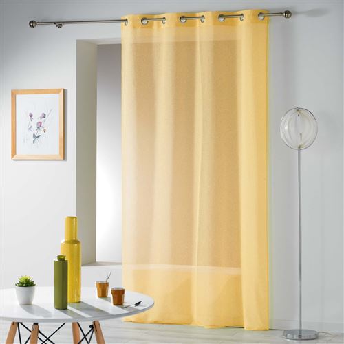 Panneau a oeillets 140 x 280 cm etamine crash telma Jaune