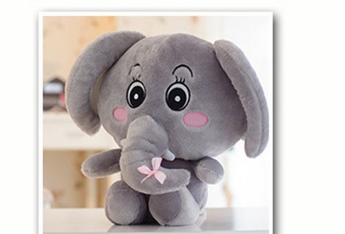 Peluche jouet éléphant doux 50 CM gris