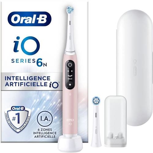 Non Communiqué Rose Et Blanc Brosse À Dents Électrique Oral-B Io Series 6N Capteur De Pression 5 Modes