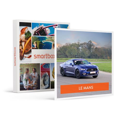 Coffret Cadeau SMARTBOX - 2 tours à sensations en tant que pilote ou passager d'une Ford Mustang Bullit sur le circuit du Mans- Sport & Aventure