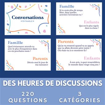 Jeu De Cartes Social Famille – Conversations Et Liens, Voyage, Cadeau Original
