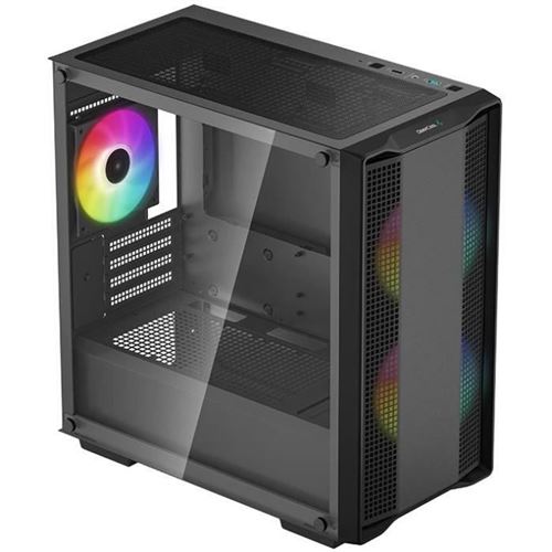 Boîtier Pc - Deepcool - Cc360 A-Rgb (Noir) - Mini Tour - Format Micro-Atx - 3X120Mm A-Rgb