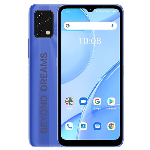 Smartphone Dual SIM 6,53 pouces Android 11 Batterie 6150 mAh 4GB RAM ROM 32 Go Bleu YONIS