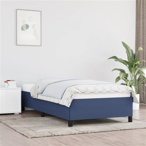 vidaXL - Cadre de lit - 90x200 cm - Bleu - Image 2