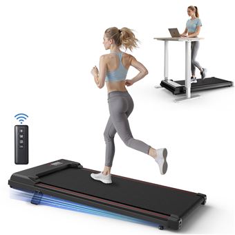 Tapis de course 4 in 1 incliné 7%, Vitesse réglable 1-8 km/h, Charge max 130kg, Tapis de roulant/Tapis de marche Noir