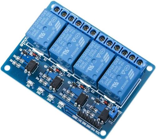 Module Relais 4 Canaux 5V Compatible avec UNO R3, Mega 1280, DSP Arm, PIC AVR, Raspberry Pi LED d'État Haute Puissance