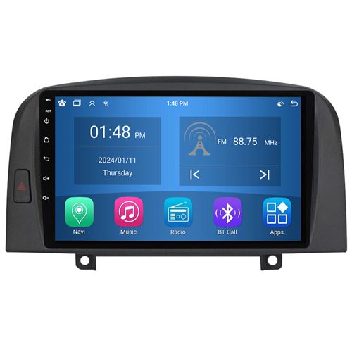 Autoradio RoverOne® Bluetooth CarPlay Android Auto Navigation 4Go RAM 64Go ROM pour Hyundai Sonata NF 2004-2008
