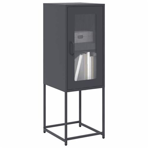 VIDAXL - Buffet - Meuble de Rangement - Acier - Anthracite - 36x39x107 cm - Image 3