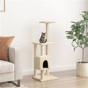 vidaXL Arbre à chat avec griffoirs en sisal Crème 104 cm 171469 - 1