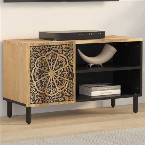 Vidaxl Meuble Tv - Bois De Manguier - Image 3
