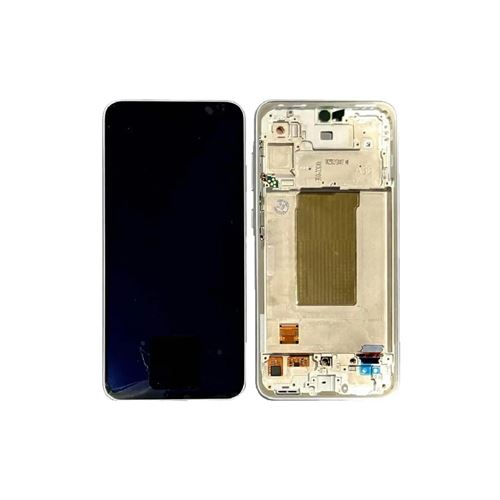 Ecran LCD et Vitre Tactile Oled avec Châssis Blanc pour Samsung Galaxy A36 5G A366
