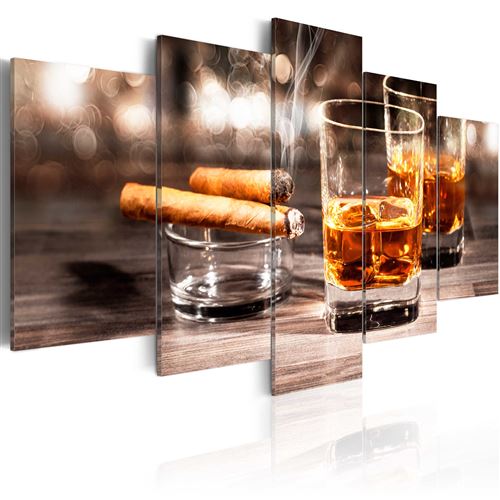 Tableau -Cigare et whisky 100x50 -