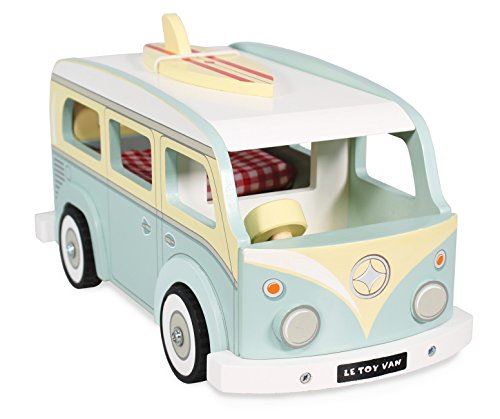 Le Toy Van Daisylane Holiday Campervan Set Premium Jouets en bois pour enfants de 3 ans et plus Multi