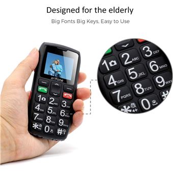 12€ sur artfone C1 Téléphone portable pour personnes âgées sans