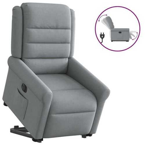 Vidaxl Gris/Clair Fauteuil Inclinable Électrique - Tissu - Image 3