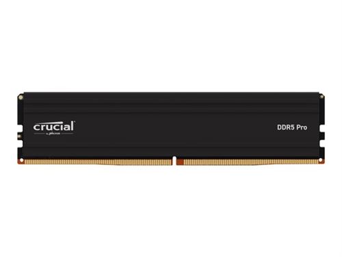 Crucial Pro - DDR5 - module - 16 Go - DIMM 288 broches faible encombrement - 6000 MHz / PC5-48000 - CL48 - 1.1 V - mémoire sans tampon - on-die ECC - noir mat