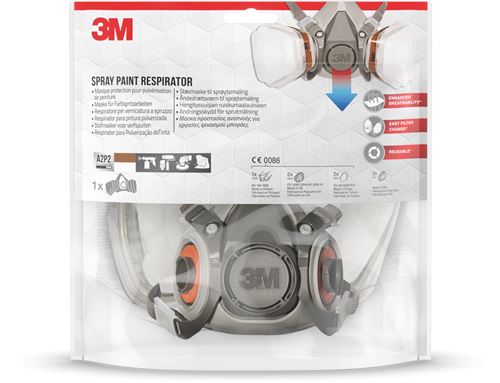 3M Kit 1/2 Masque + 1 Paire De Cartouches Gaz Et Poussières A2-P2 - Spécial Peinture & Vernis - Image 4