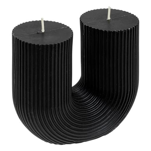 ATMOSPHERA - Bougie Design Demi - 400g - Noir - Image 2