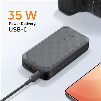 Batterie Externe Xtorm Fuel 5 Series 35W, 20 000mAh, 2x USB-C PD / 1x USB-A, Adapté aux voyages en avion, Compatible pour Samsung ou Android et iPhone ou Apple, Midnight Black