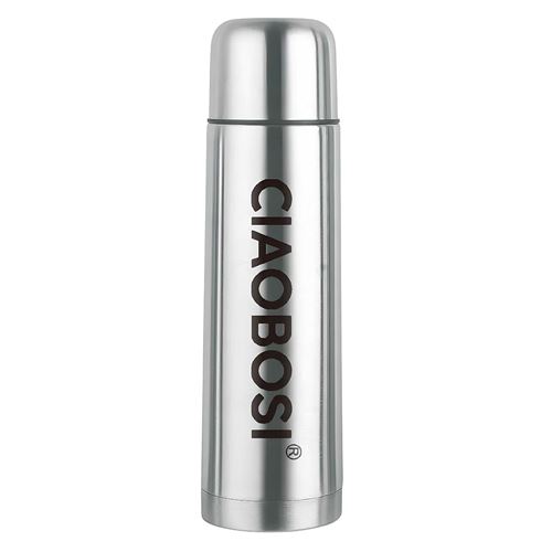 AVIZAR Bouteille Isotherme 1L en Acier Inoxydable avec Bouchon Anti-fuite Argent