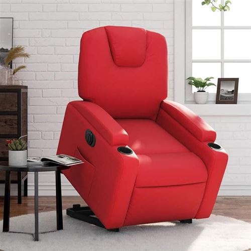 Non Communiqué Rouge Vidaxl Stoel Électrique Similicuir