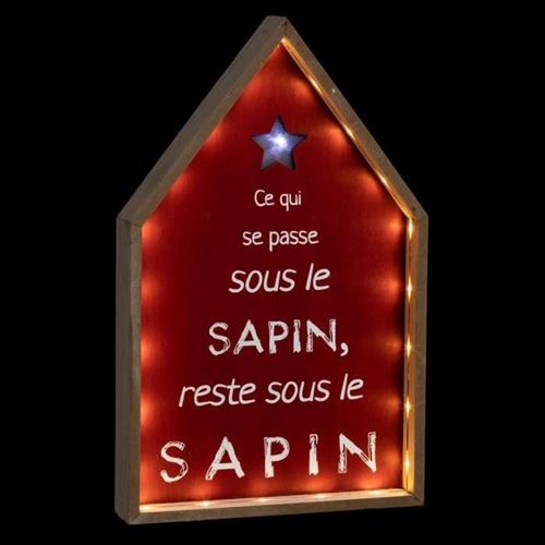 FEERIC LIGHTS & CHRISTMAS Décoration a poser intérieur Maison message LED - H 40 cm