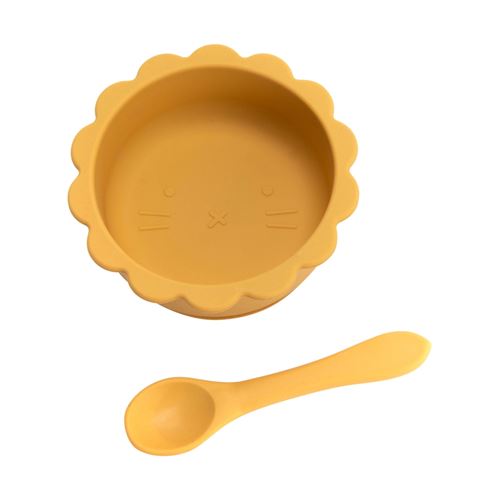 Amadeus - Coffret Repas Bébé - Silicone - Jaune - Image 2