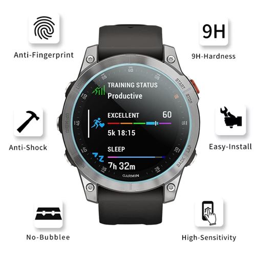 Accessoires bracelet et montre connectée Phonillico Verre Trempé pour  Samsung Galaxy Watch 5 Pro 45mm [Lot de 2] Film Protection Ecran Montre  Anti Rayure®