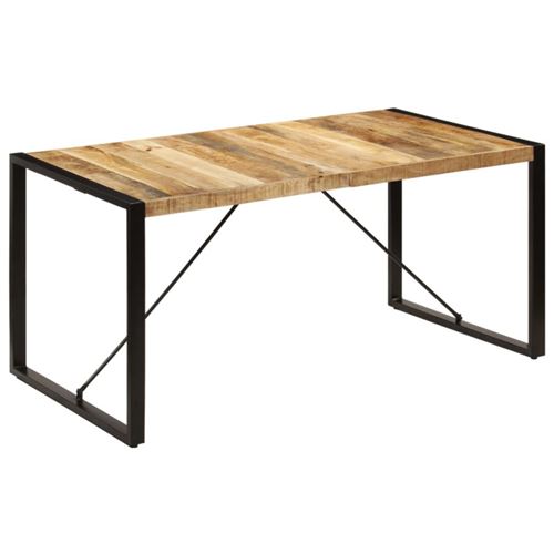Non Communiqué Marron Table À Manger 160X80x75 Cm Bois De Manguier Massif