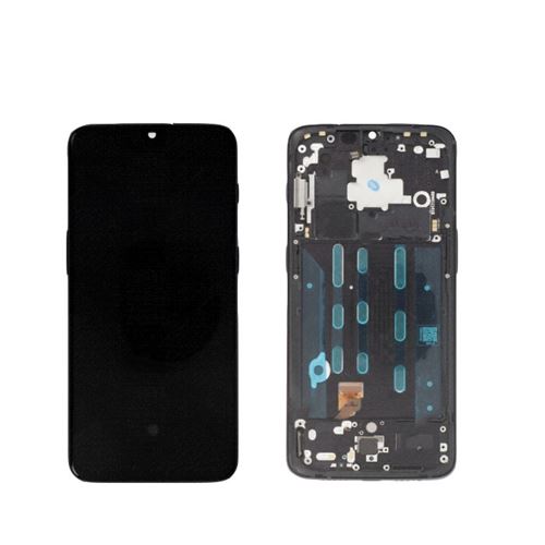 Original Ecran LCD Vitre tactile Noir Assemblés Sur Châssis Pour Oneplus 6T