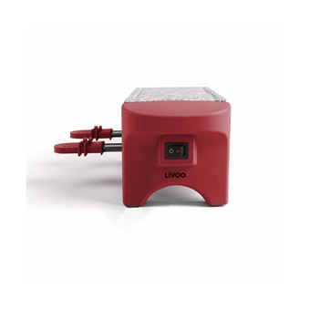 Livoo DOC156RC - Raclette/grill - 350 Watt - rouge