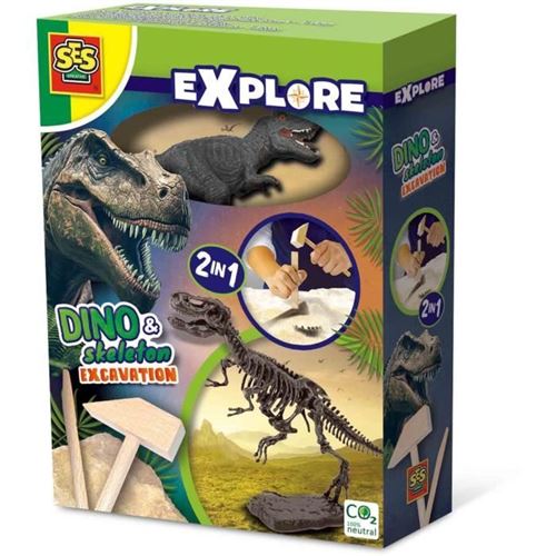 Non Communiqué Multicolore Fouille De Dinosaures Et De Squelettes 2 En 1 - T-Rex