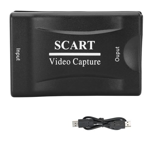 Carte de capture USB2.0 SCART Vidéo de Jeu noir